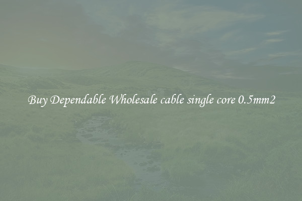 Buy Dependable Wholesale cable single core 0.5mm2