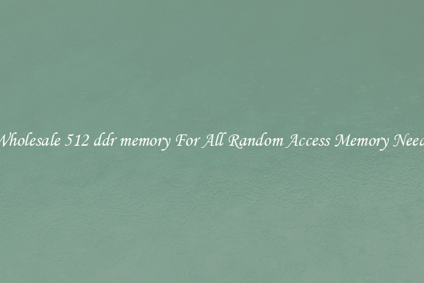 Wholesale 512 ddr memory For All Random Access Memory Needs