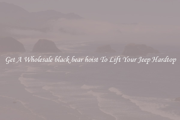 Get A Wholesale black bear hoist To Lift Your Jeep Hardtop