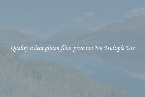 Quality wheat gluten flour price ton For Multiple Use