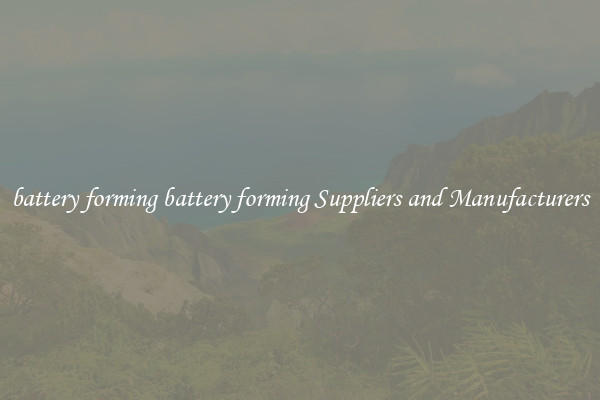 battery forming battery forming Suppliers and Manufacturers